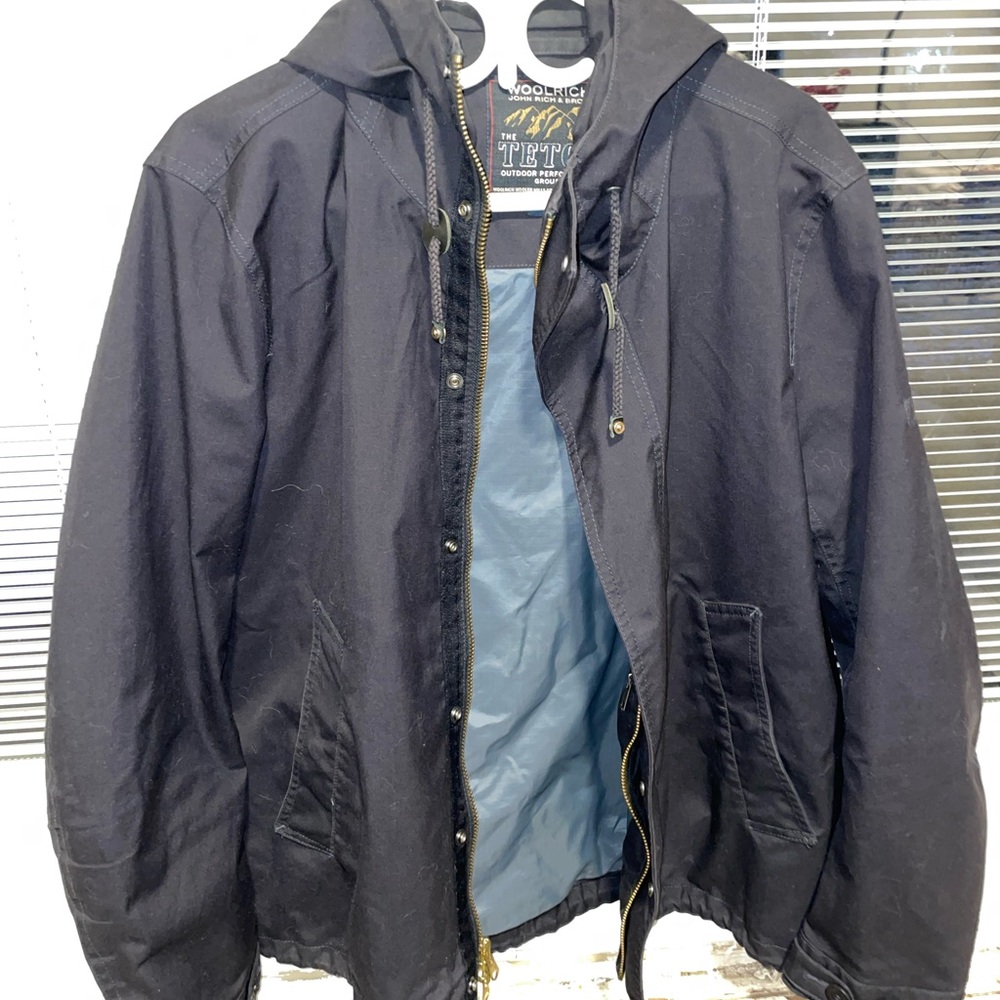 Woolrich Jacket with hood (navy blue XL!)
